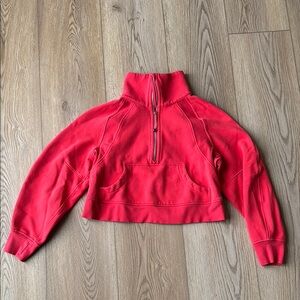 Lululemon Scuba Oversized Funnel-Neck Half Zip - Red - XS/S